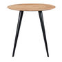 Voir la diapositive 2 : MAISON PAVANE Table ronde 2 personnes en acacia et pieds en métal  D80 cm-Modasa