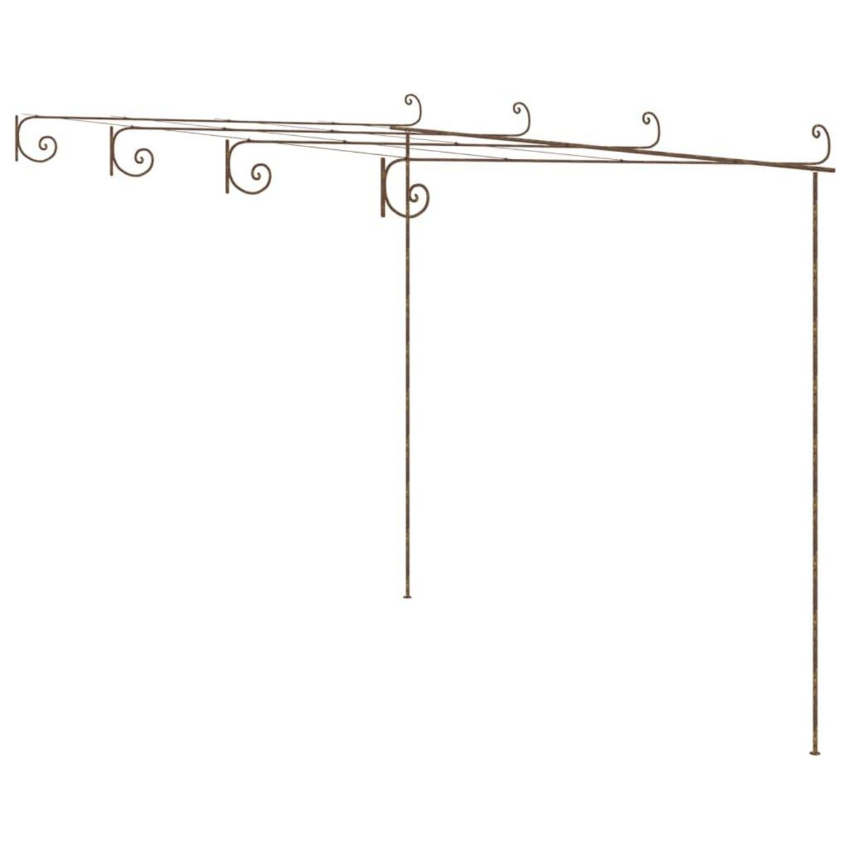 VIDAXL Pergola de jardin Marron antique 4x3x2,5 m Fer