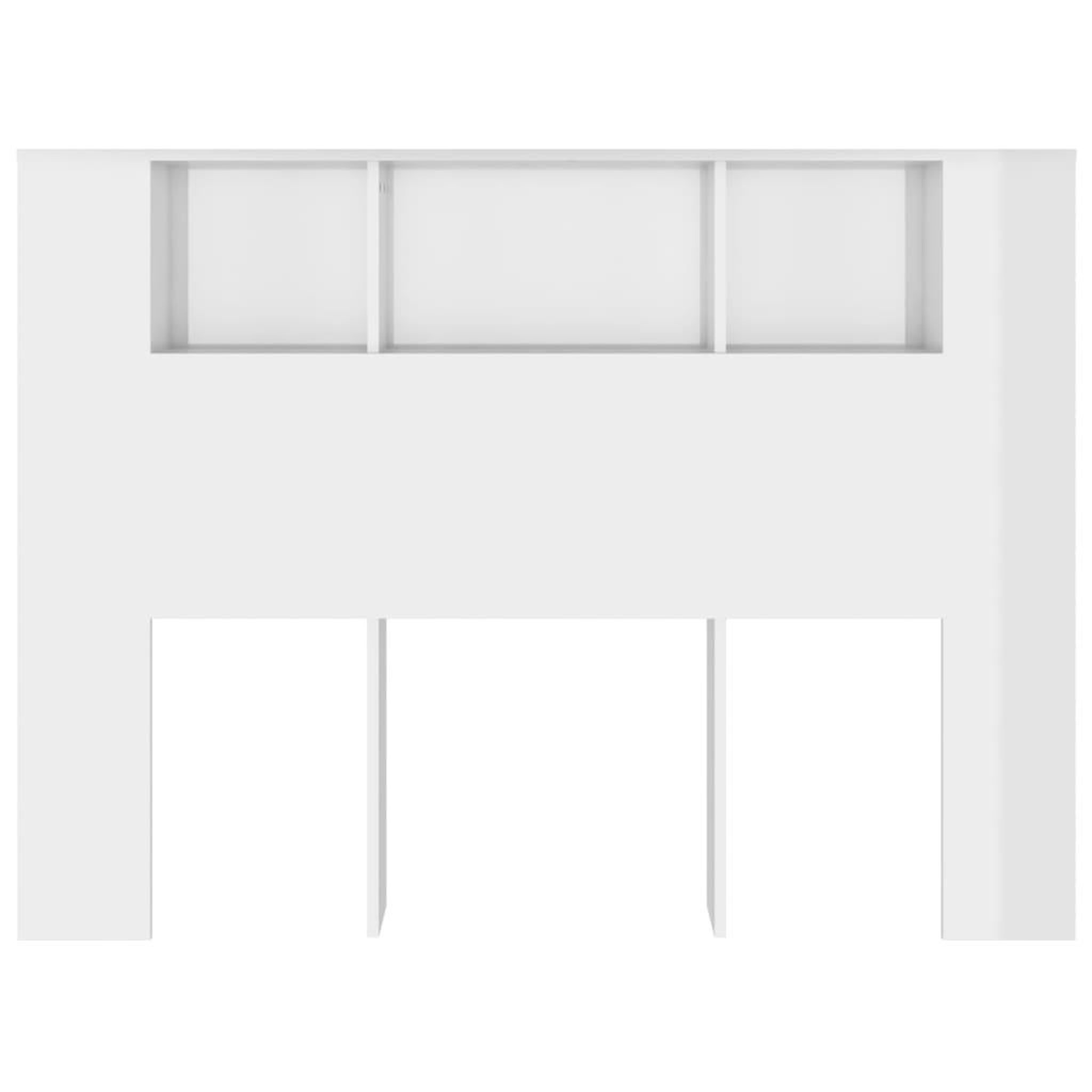 Voir la diapositive 3 : VIDAXL Armoire de tete de lit Blanc brillant 140x18,5x104,5 cm