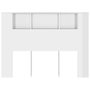 Voir la diapositive 3 : VIDAXL Armoire de tete de lit Blanc brillant 140x18,5x104,5 cm