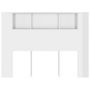 Voir la diapositive 3 : VIDAXL Armoire de tete de lit Blanc brillant 140x18,5x104,5 cm