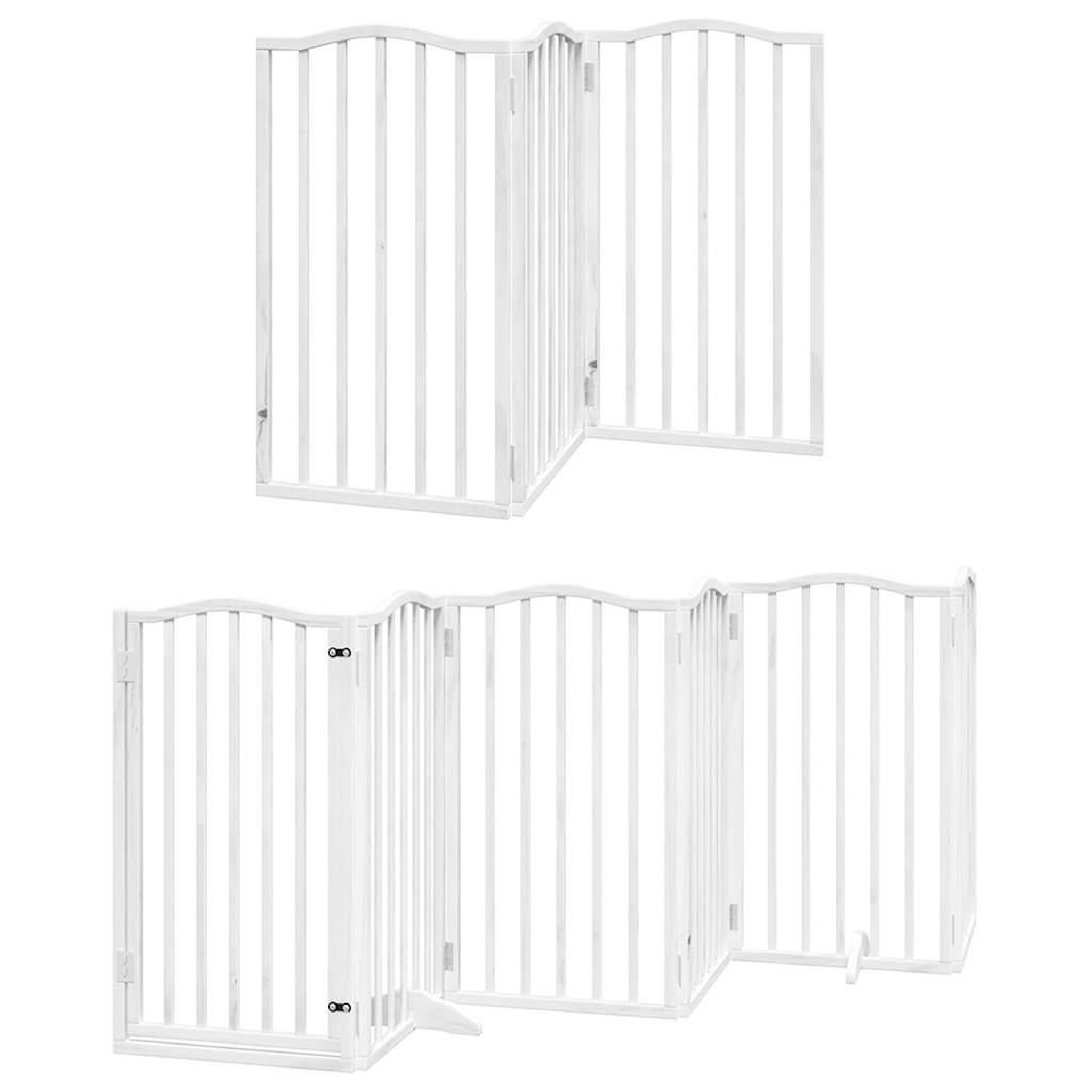 Voir la diapositive 3 : VIDAXL Barriere pour chien porte pliable 12 panneaux bois de peuplier