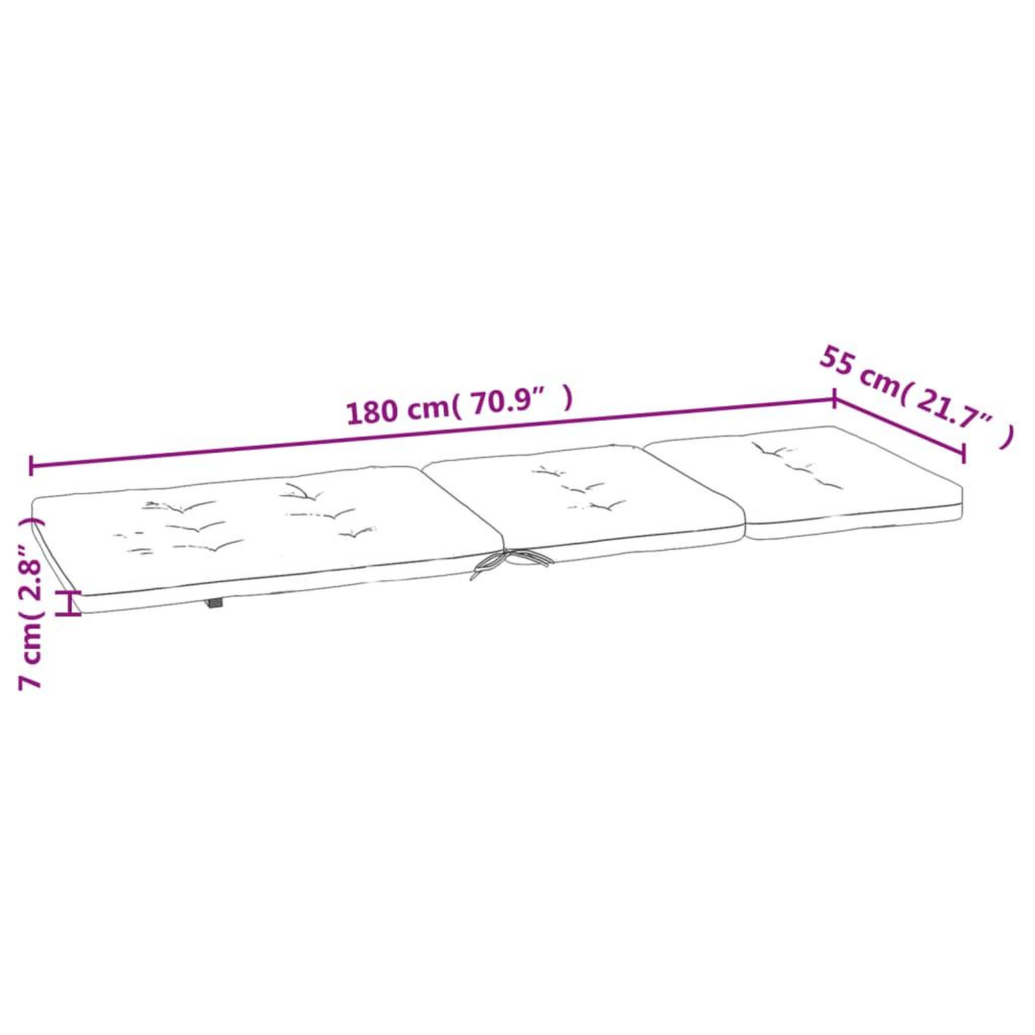 Voir la diapositive 6 : VIDAXL Coussins de chaise longue lot de 2 noir tissu oxford