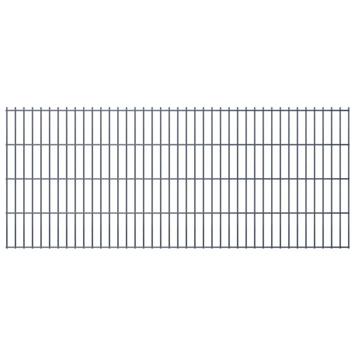 VIDAXL Panneaux de cloture de jardin 2D 2,008x0,83 m 6 m total Gris