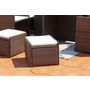 Voir la diapositive 5 : CONCEPT USINE Table et chaises 10 places encastrables résine marron-blanc MIAMI