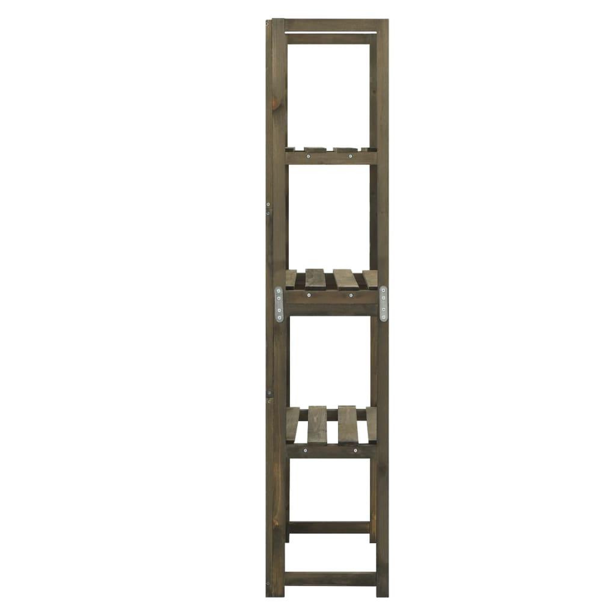 Voir la diapositive 4 : VIDAXL Treillis avec etageres Gris 55x30x140 cm Bois de sapin massif