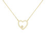 Voir la diapositive 1 : L'ATELIER D'AZUR Collier Or Jaune et Diamant Solitaire - Motif Coeur – Femme