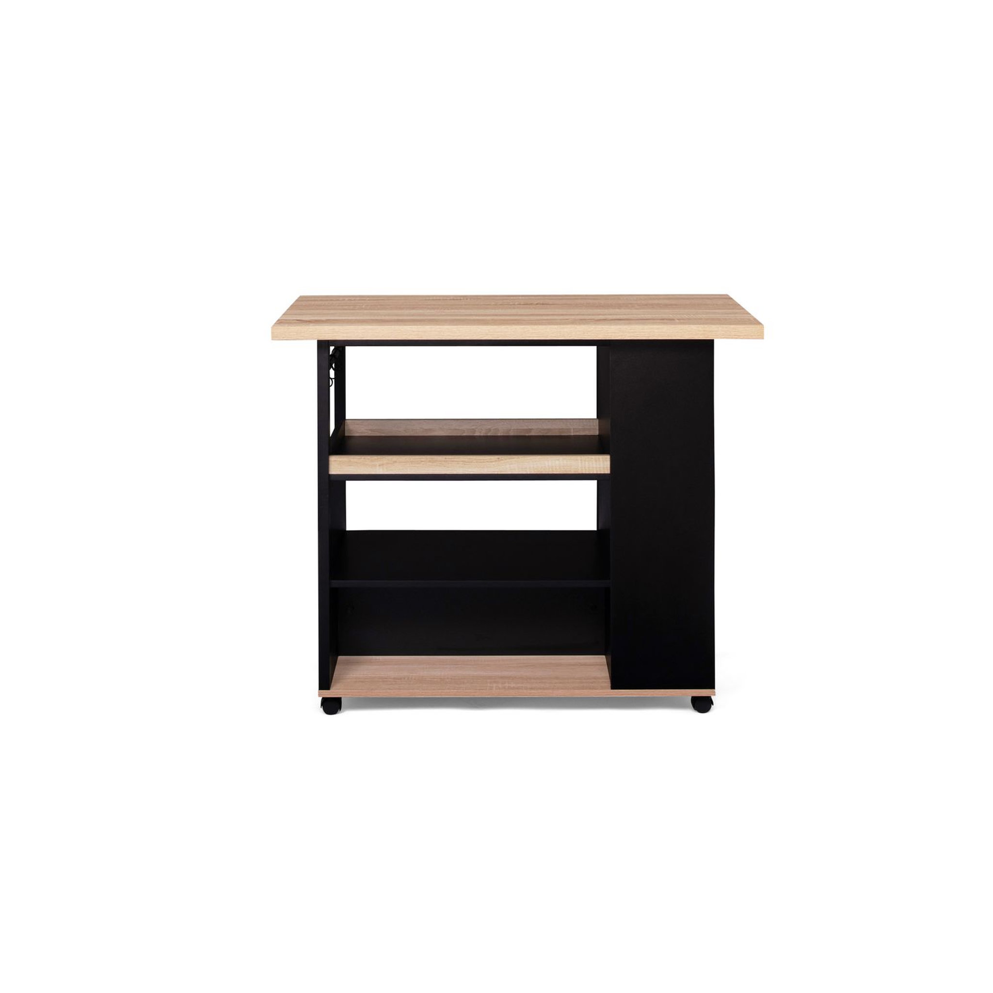 Voir la diapositive 3 : Ilot mobile de cuisine 110 cm GASTON