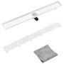 Voir la diapositive 3 : VIDAXL Drain de douche avec couvercle 2en1 103x14 cm Acier inoxydable