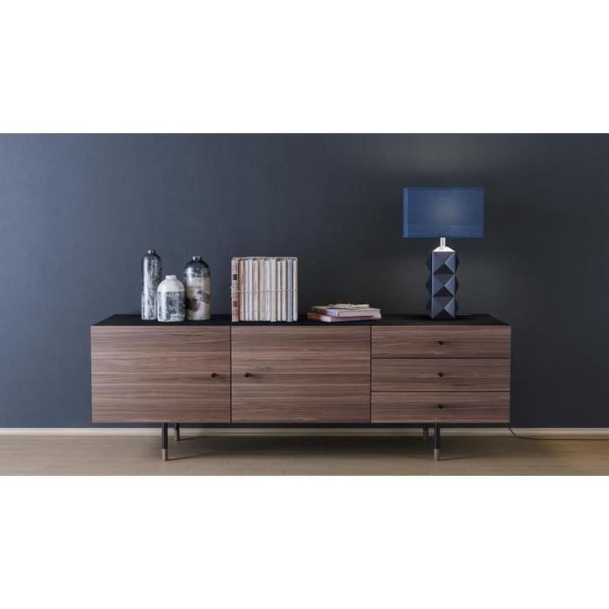 Voir la diapositive 5 : Paris Prix Buffet 2 Portes & 3 Tiroirs  Jugend  180cm Noyer