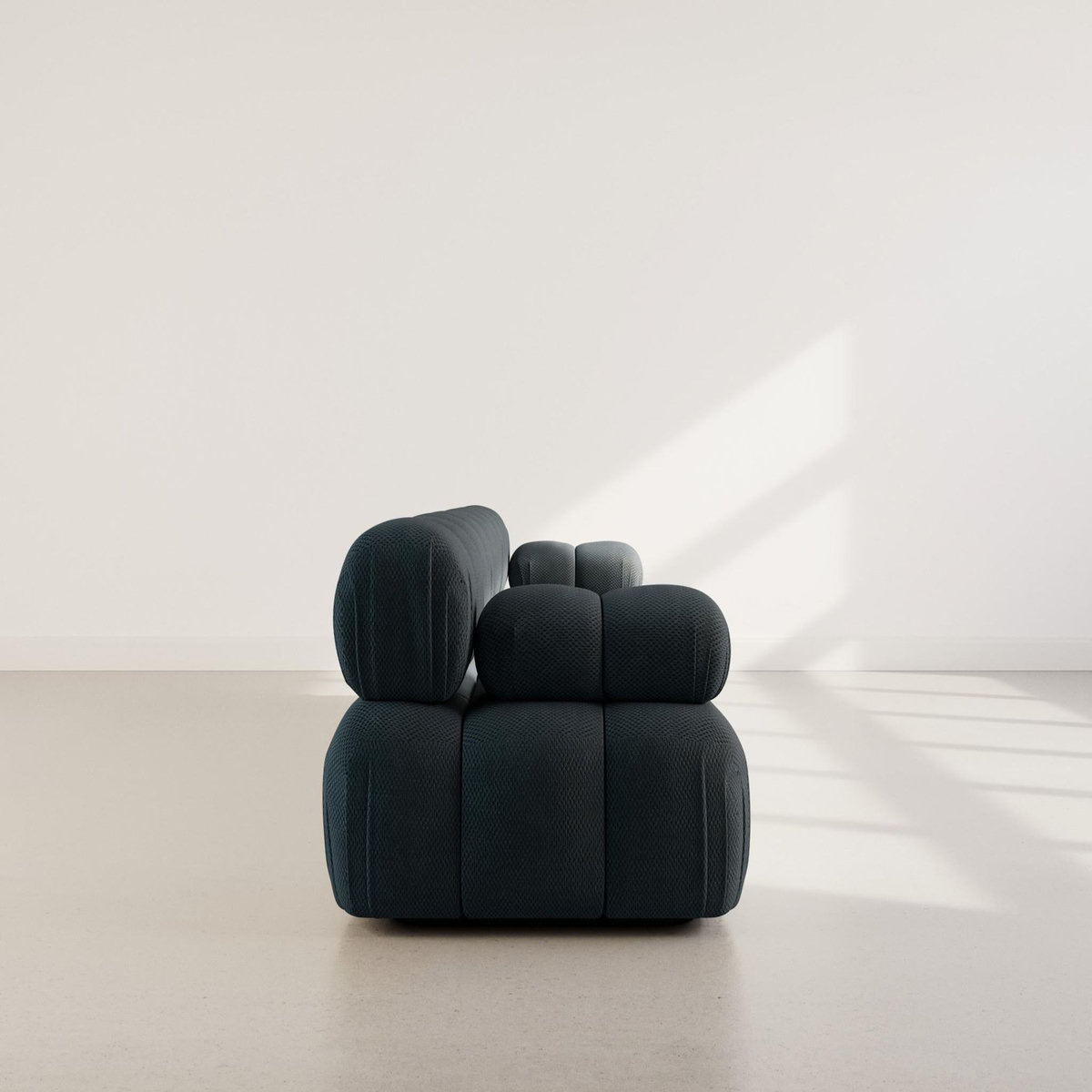 LISA DESIGN Ruby - canapé droit modulable 3 places en velours texturé