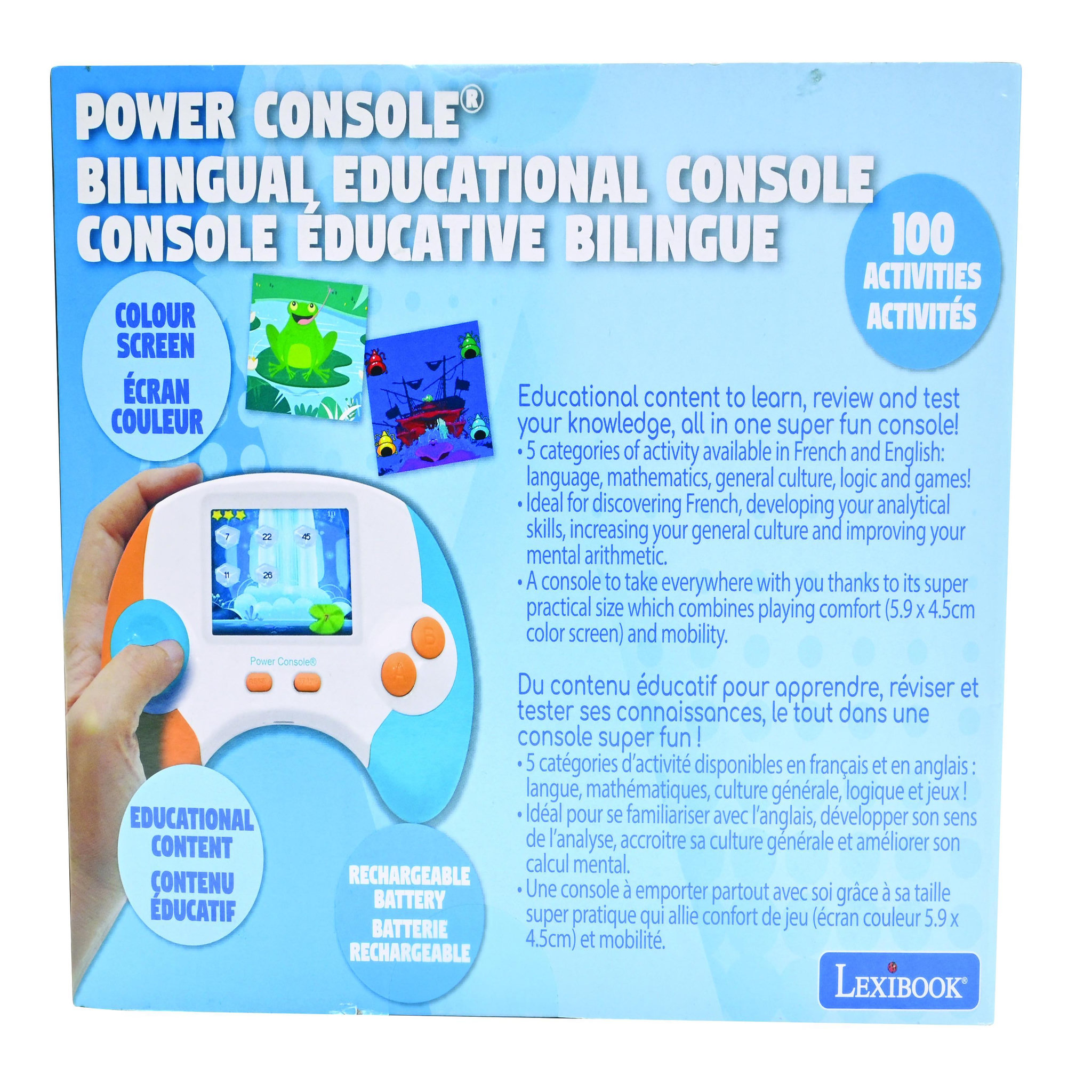 Voir la diapositive 4 : Lexibook Power Console de jeux éducative bilingue (FR/EN)