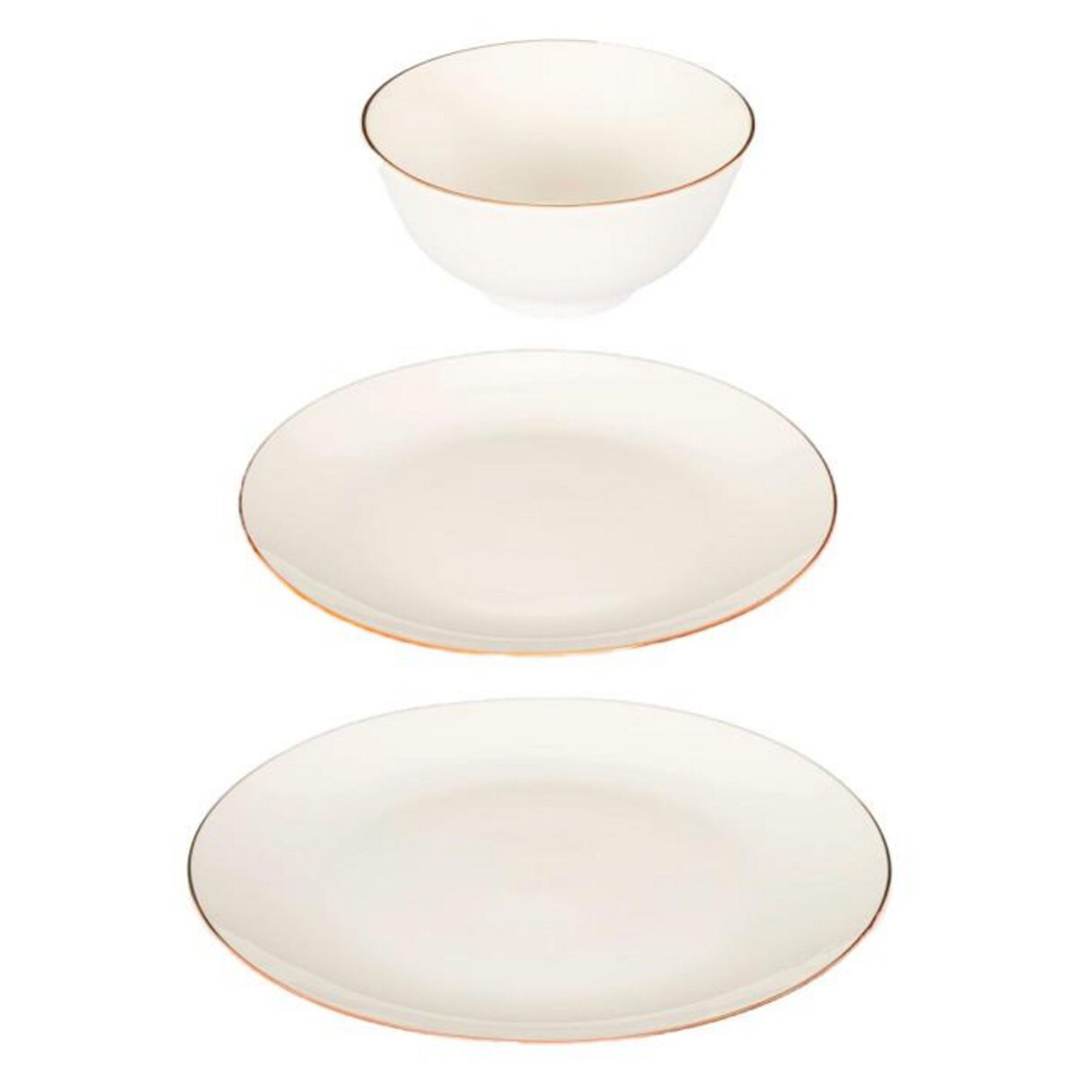 Paris Prix Service de Table en Porcelaine 12 Pièces  Erina  27cm Blanc
