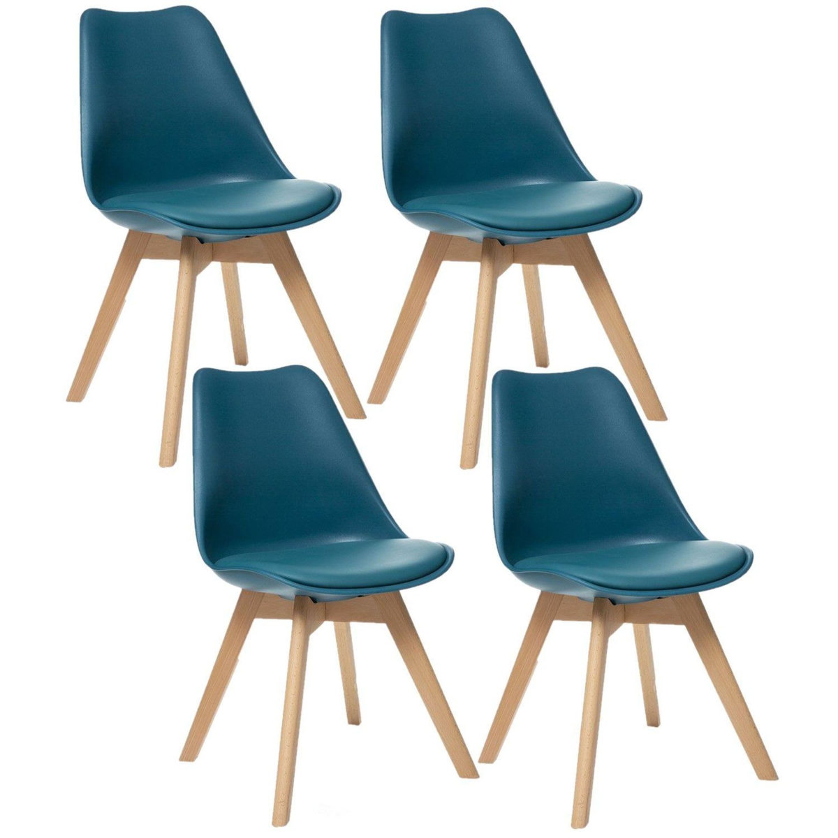 ATMOSPHERA Lot de 4 Chaises design scandinave Baya