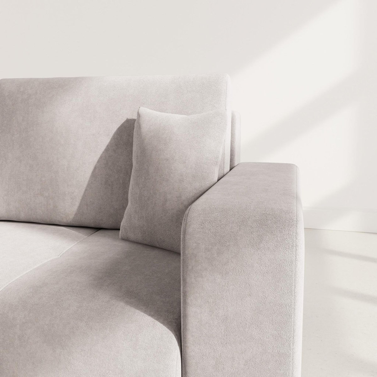 BEST MOBILIER Nicole - canapé droit 4 places convertible avec coffre en tissu