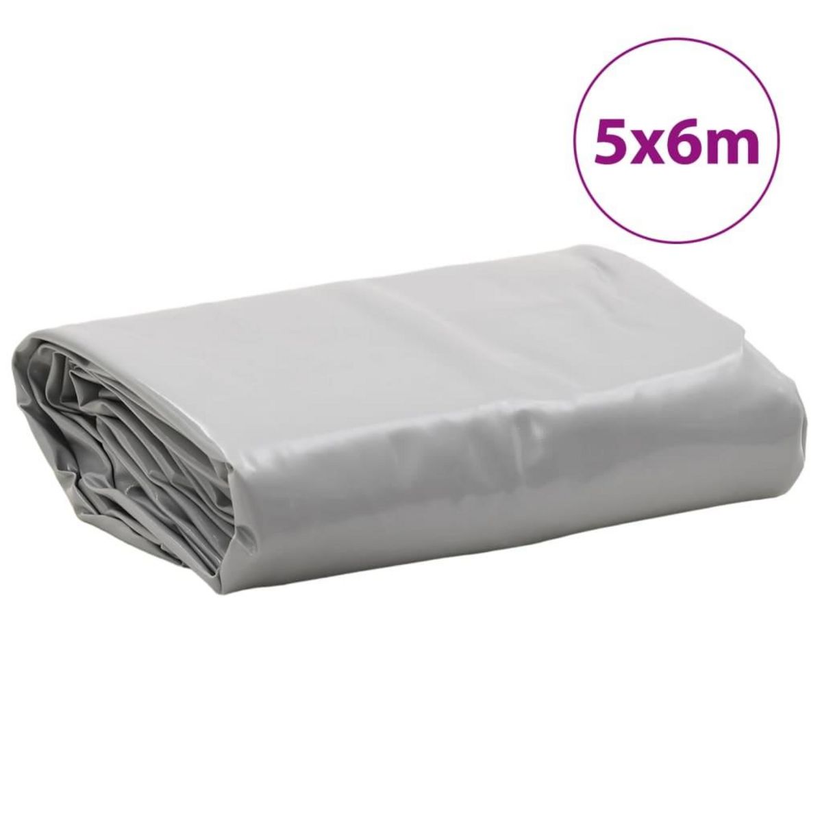 VIDAXL Bache gris 5x6 m 600 g/m²