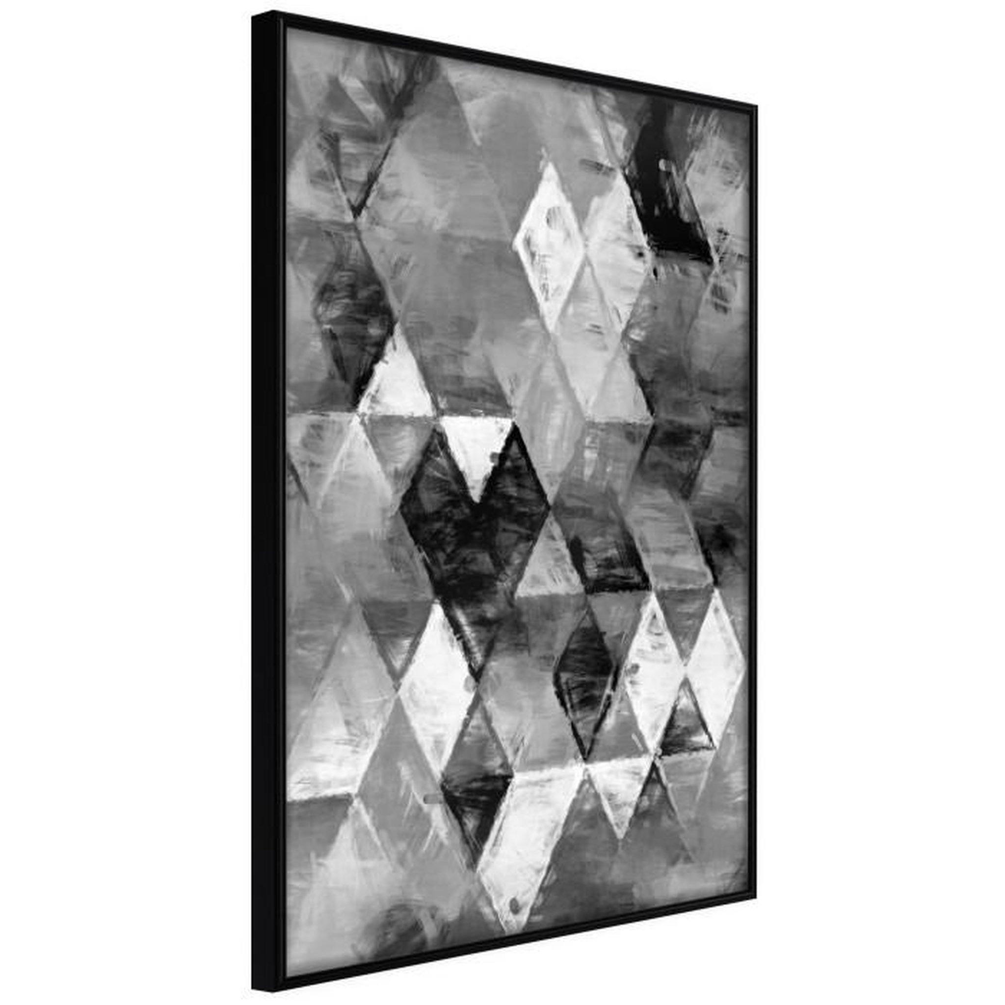 Paris Prix Affiche Murale Encadrée  Abstract Diamonds. Coloris disponibles : Jaune, Noir