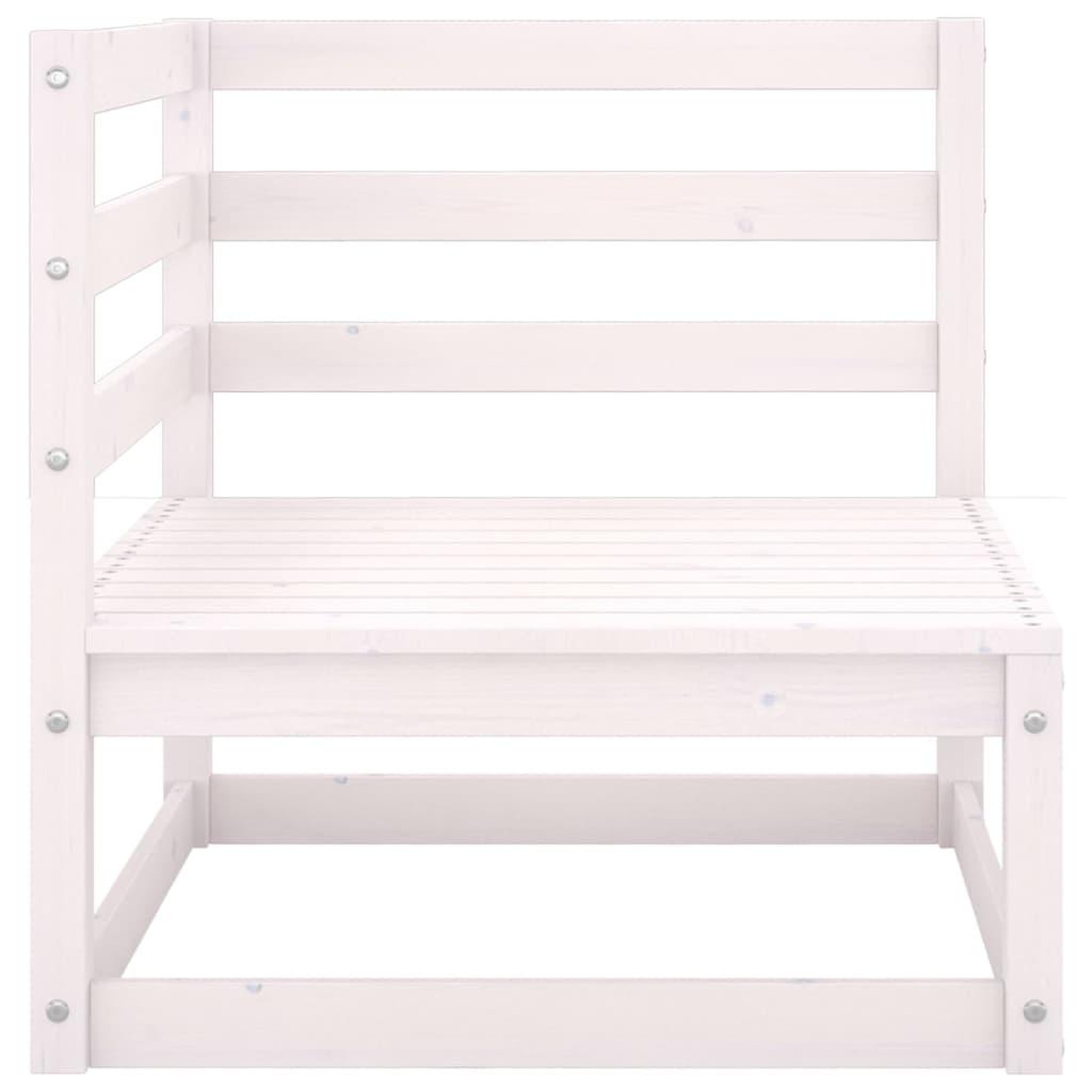 Voir la diapositive 5 : VIDAXL Canapes d'angle de jardin 2 pcs blanc bois de pin massif
