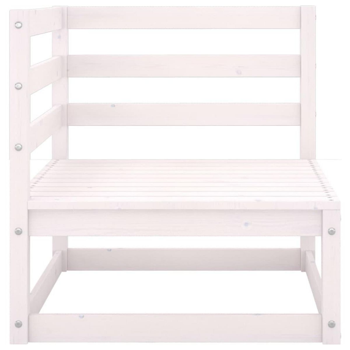 VIDAXL Canapes d'angle de jardin 2 pcs blanc bois de pin massif