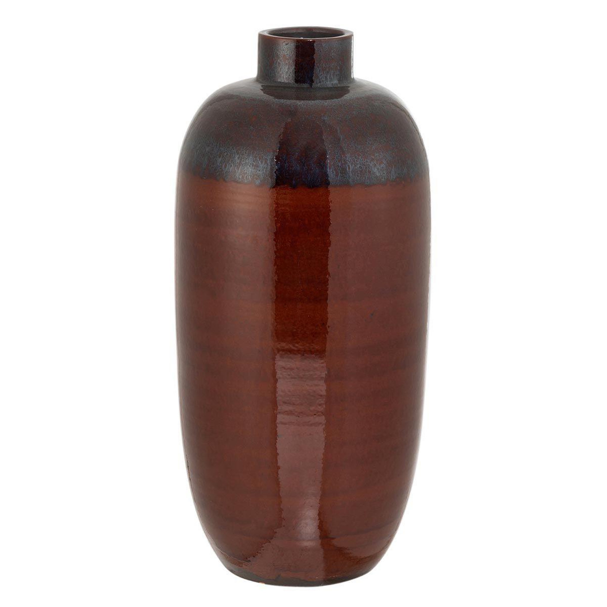J-LINE Vase rond  bord céramique  70cm noir & rouge