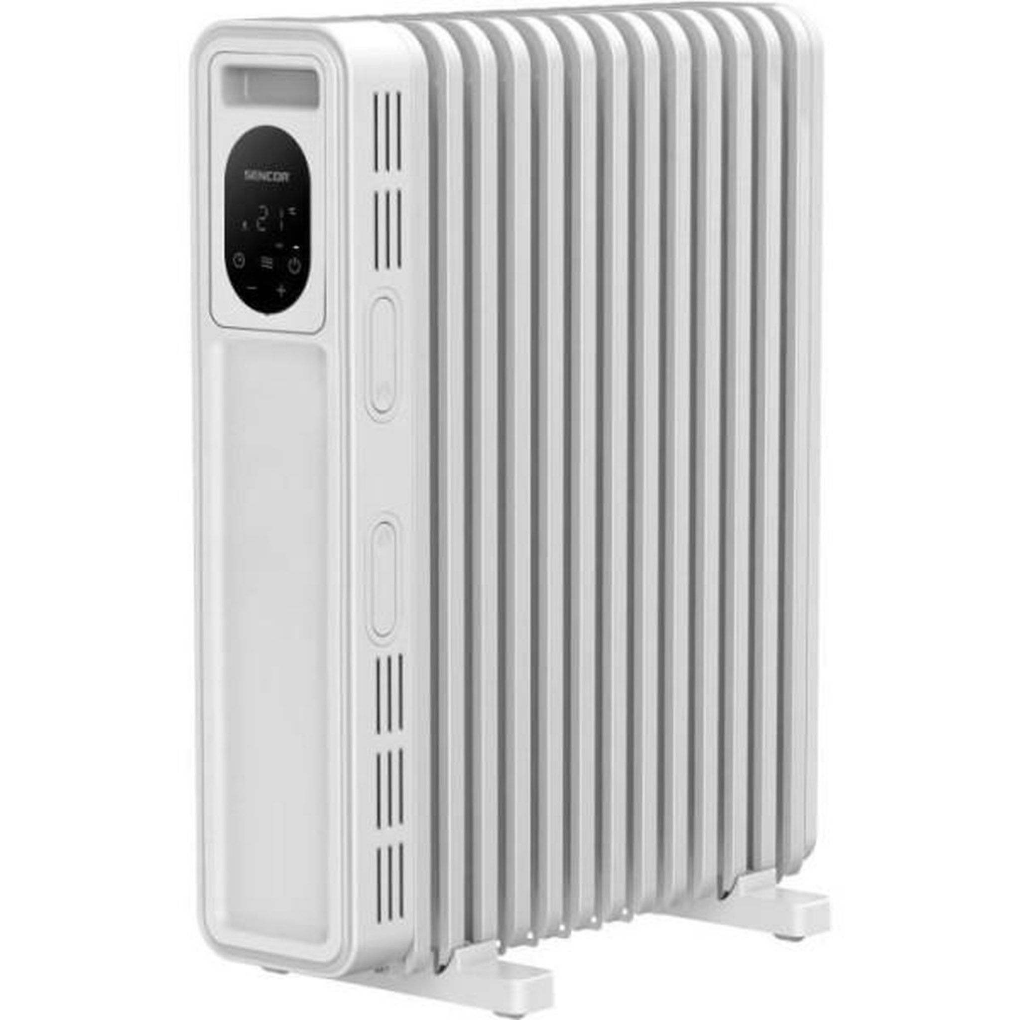 MARKET24 Radiateur électrique bain d'huile - SENCOR - SOH 6213WH - 2500 W - Panneau de commande numérique - Blanc