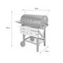 Voir la diapositive 2 : SWEEEK Barbecue américain charbon de bois - Serge noir - Smoker américain avec aérateurs. récupérateur de cendres. fumoir