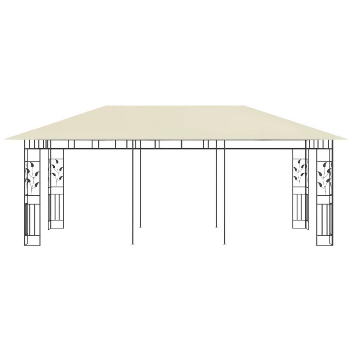 VIDAXL Belvedere avec moustiquaire 6x3x2,73 m Creme
