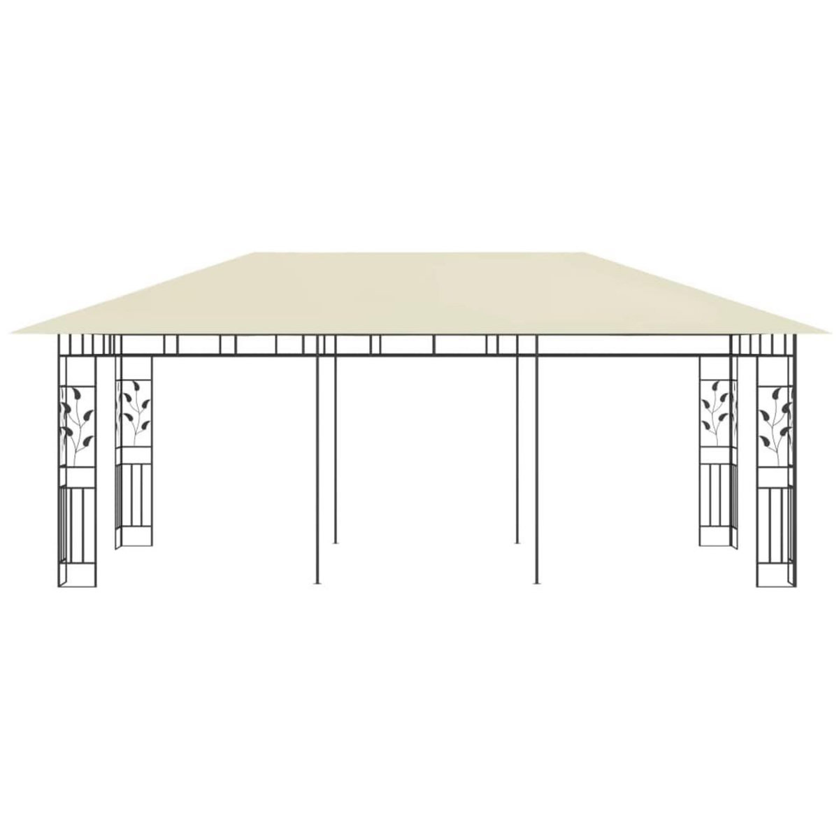 VIDAXL Belvedere avec moustiquaire 6x3x2,73 m Creme