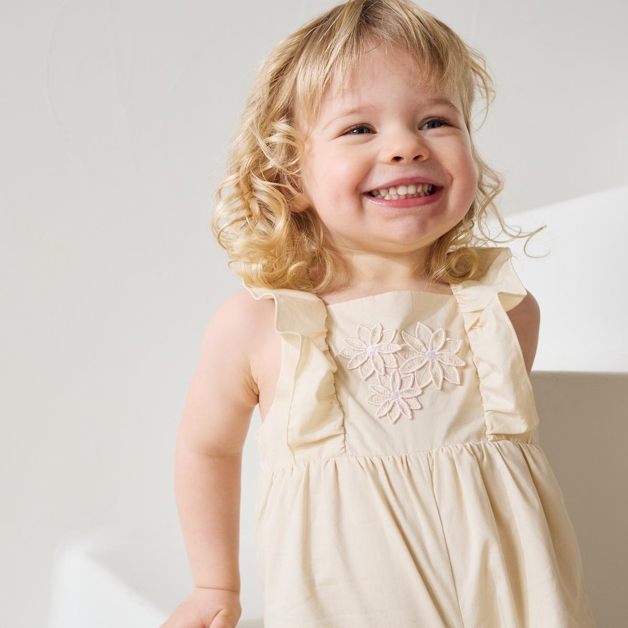 Voir la diapositive 5 : Petit Béguin Barboteuse bébé en popeline poésie d'été