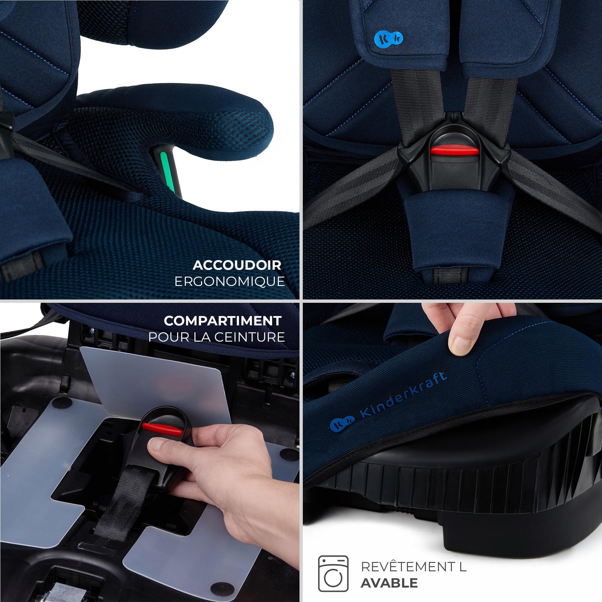 Voir la diapositive 5 : KINDERKRAFT Siege auto fix2go i size 76 150cm pratique confort