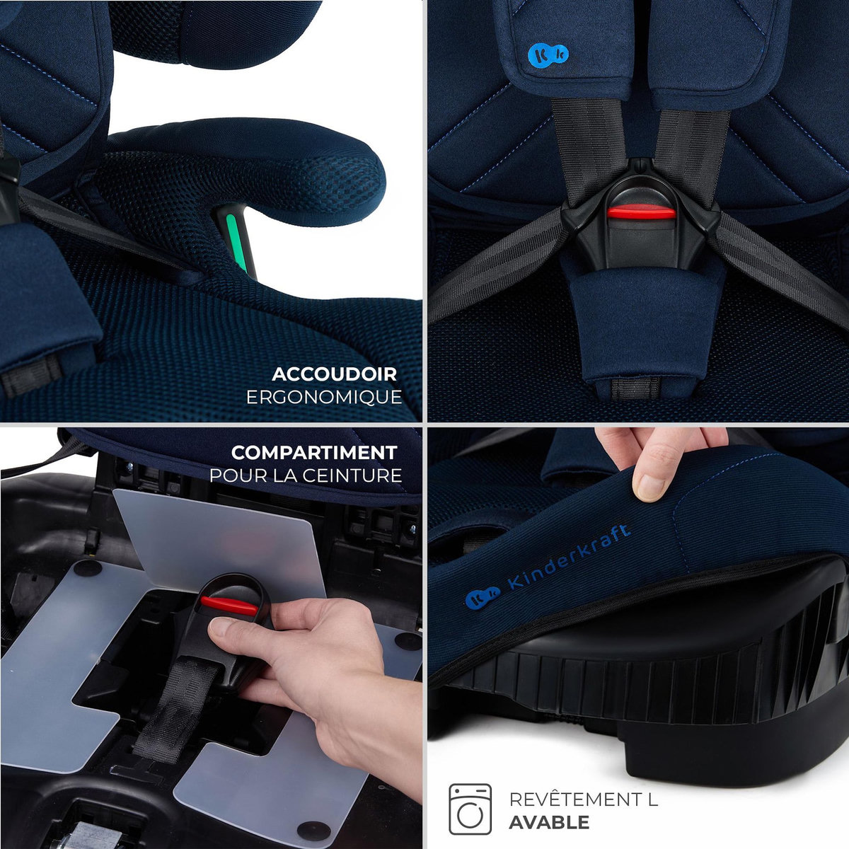 KINDERKRAFT Siege auto fix2go i size 76 150cm pratique confort