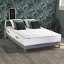 Voir la diapositive 2 : IDLITERIE Pack matelas ressorts 7 zones PALACIO + sommier en kit gris + couette et oreillers 140 x 190 cm