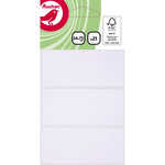 AUCHAN Lot de 21 étiquettes scolaires adhésives 34x75mm blanches