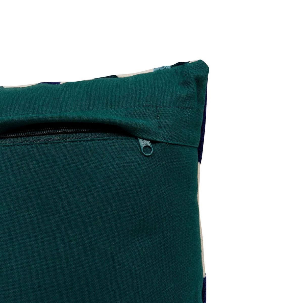ATMOSPHERA Coussin Déco Brodé  Hary  30x50cm Bleu