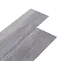 VIDAXL Planches de plancher PVC 5,02 m^2 2 mm Autoadhesif Gris bois mat