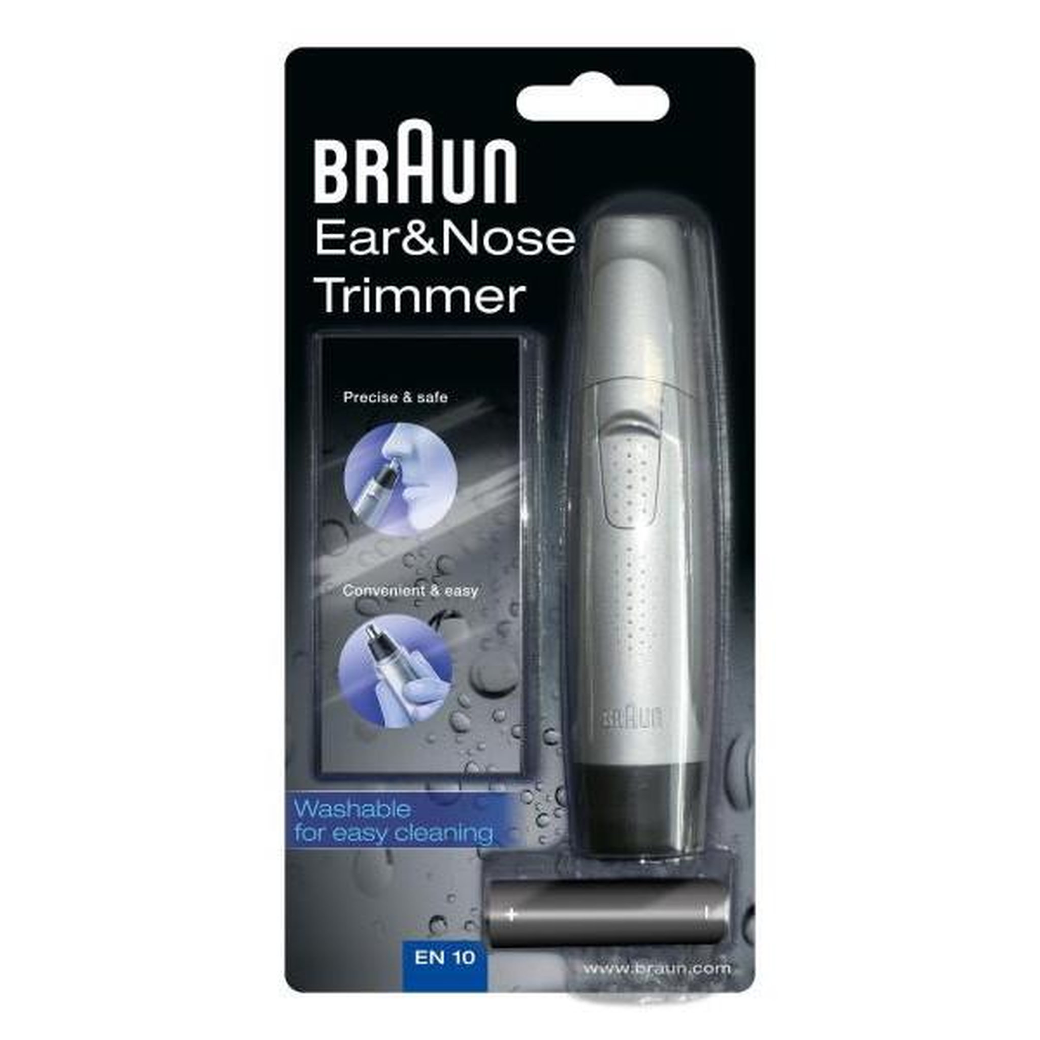 Voir la diapositive 3 : BRAUN Tondeuse Multifonctions  pour oreilles et nez - Braun EN10 - Gris - Autonomie 60 min - Sans fil