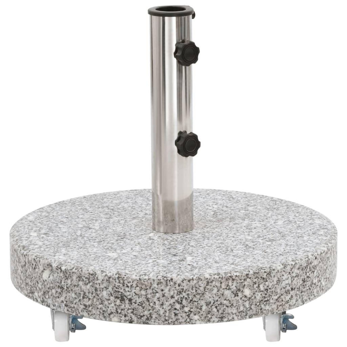 VIDAXL Socle de parasol Granite 30 kg Rond Gris