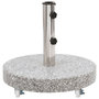 Voir la diapositive 1 : VIDAXL Socle de parasol Granite 30 kg Rond Gris