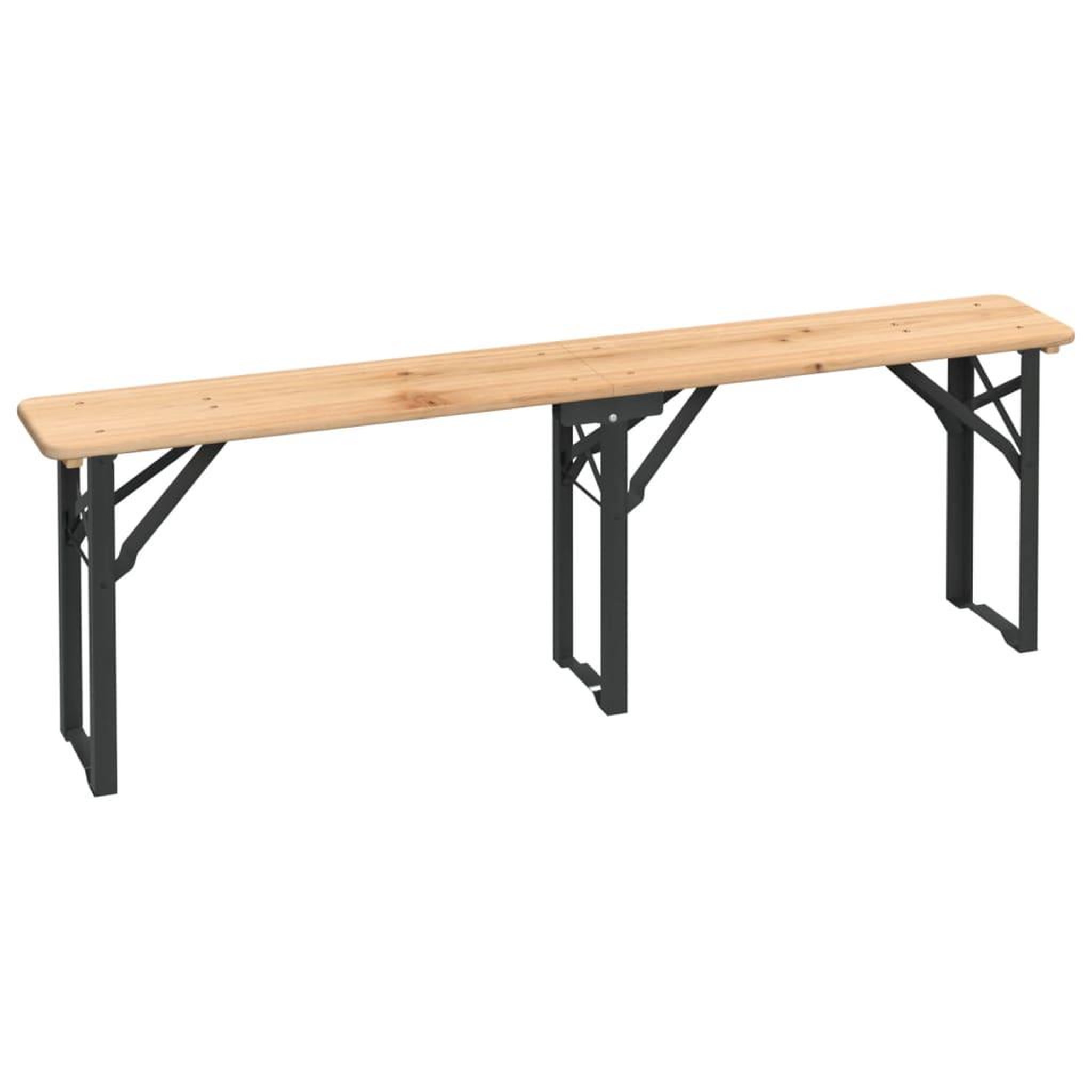 Voir la diapositive 4 : VIDAXL Ensemble de tables a biere pliantes 3 pcs bois massif de sapin
