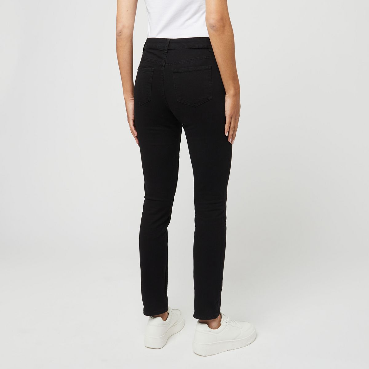 INEXTENSO Jean slim noir femme