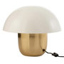 Voir la diapositive 1 : Paris Prix Lampe à Poser  Champignon Métal  40cm Blanc & Or