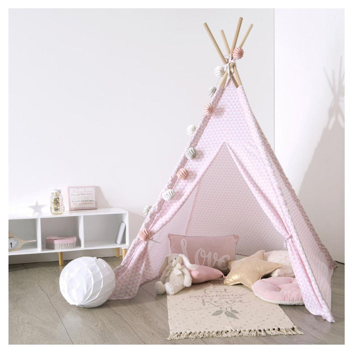 ATMOSPHERA FOR KIDS Tipi d'intérieur enfant motifs triangles hauteur 160 cm