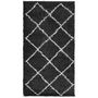 Voir la diapositive 2 : VIDAXL Tapis shaggy a poils longs moderne noir et creme 60x110 cm