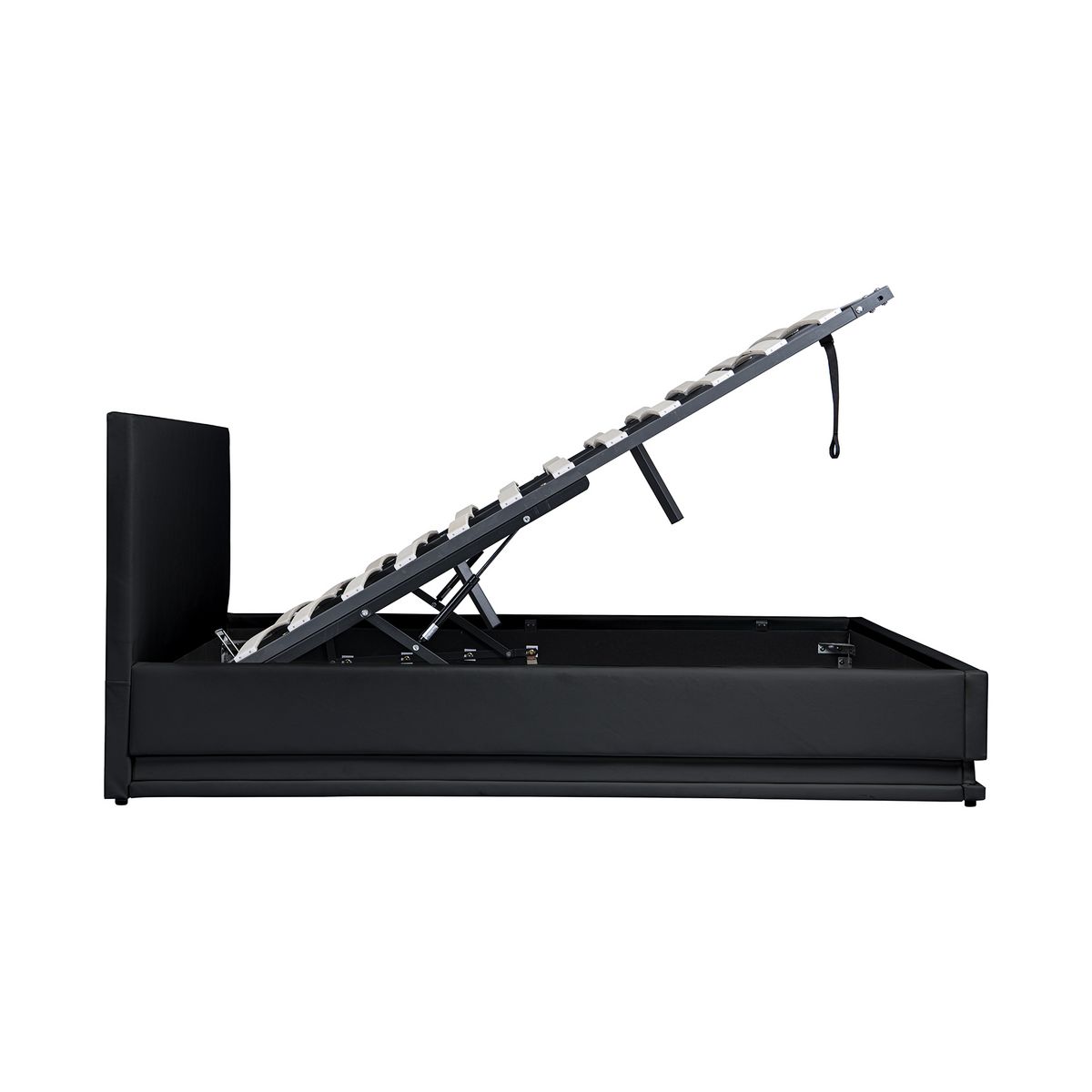 Lit coffre 140x190cm avec contour lit LED + sommier à lattes inclus GALAXY