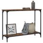 Voir la diapositive 3 : VIDAXL Table console chene fume 101x30,5x75 cm bois d'ingenierie