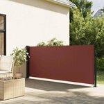 VIDAXL Auvent lateral retractable marron 140x500 cm