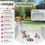 Voir la diapositive 2 : tectake Enclos extérieur composé de 8 grilles argent