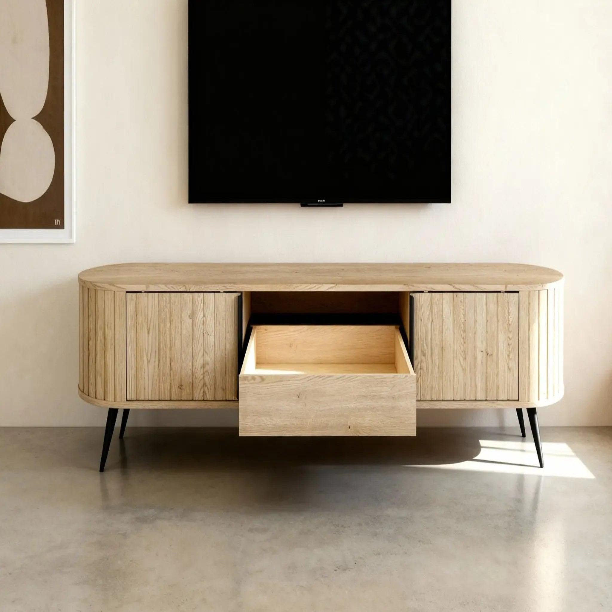 Voir la diapositive 5 : CASANOVA PARIS Leia - meuble tv en chêne cremona 196cm