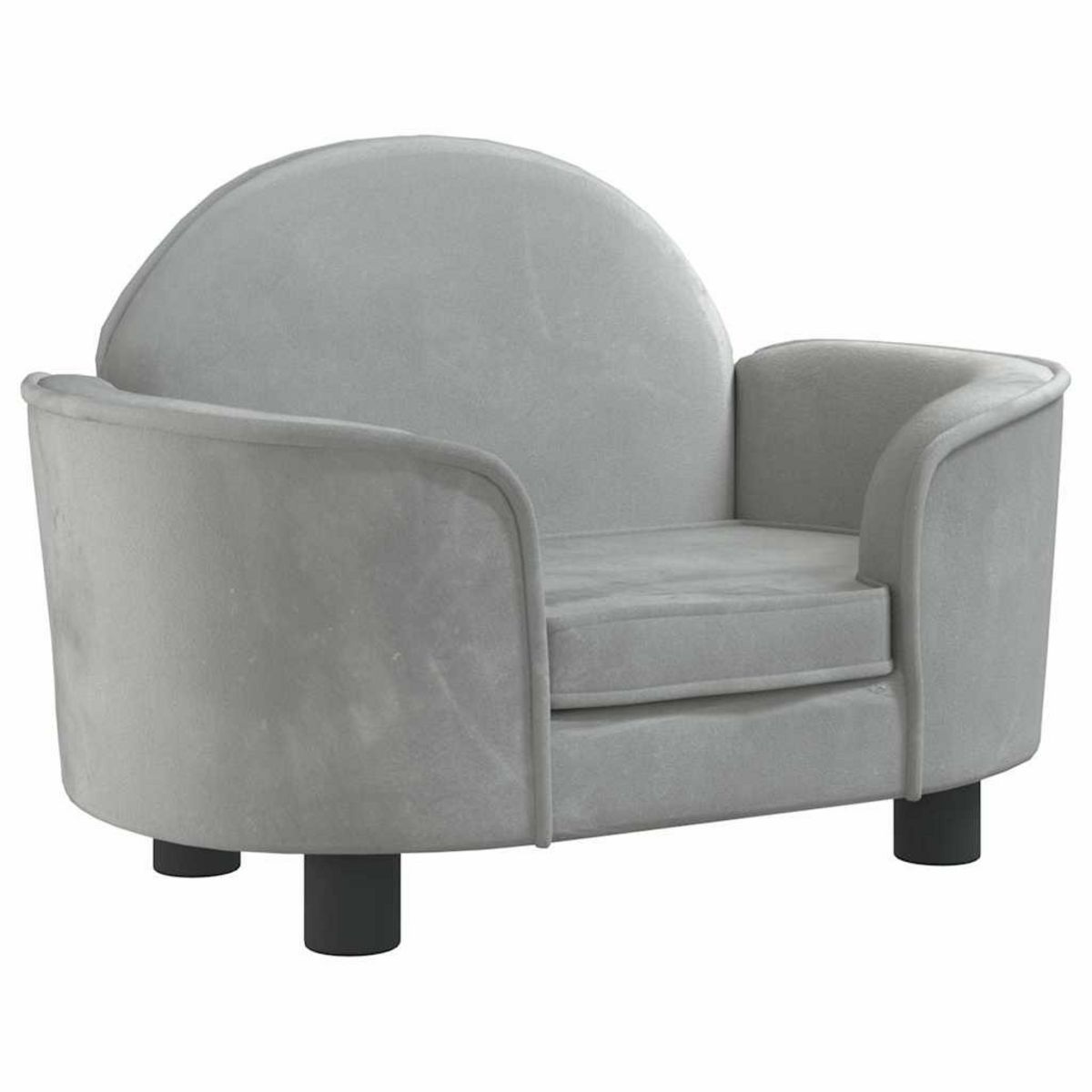 VIDAXL Lit pour chien gris clair 66x40x45 cm velours