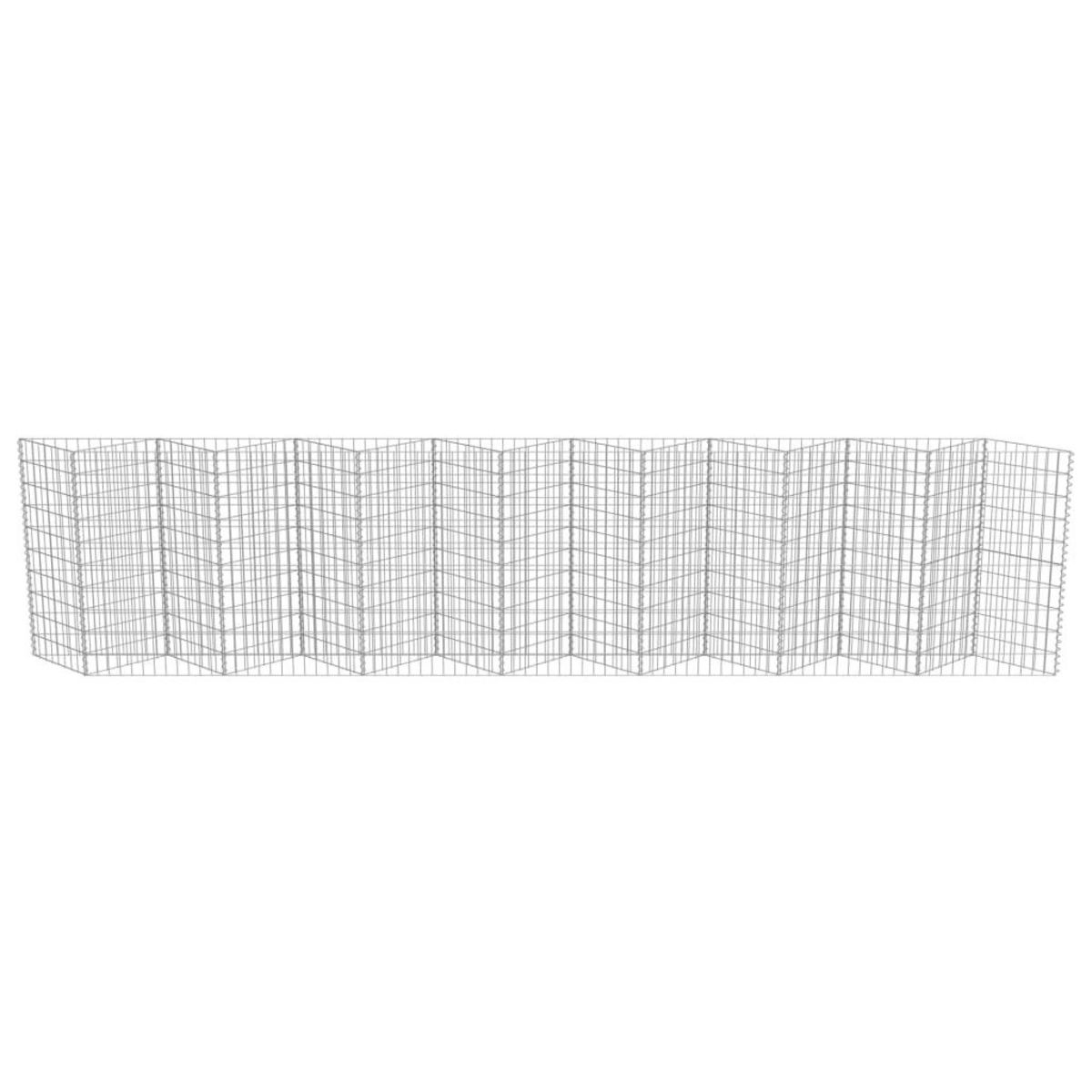 VIDAXL Mur de gabion Acier galvanise 450 x 30 x 100 cm